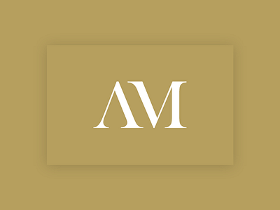 AM monogram brand design gold graphic design luxury monogram pantone serif