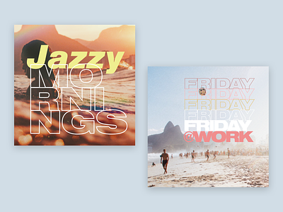 Spotify playlists' covers cover graphic jazzy music typography