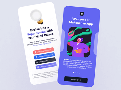 Mind Palace App / Mobile Auth & Onboarding