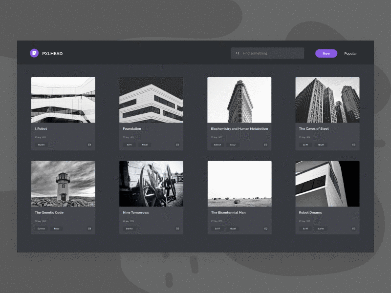 Pxlhead Gallery gallery item mode night showcase theme ui webdesign