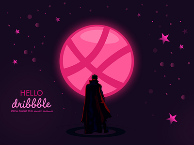 Hello Dribbble dribbble firstshot illustration illustration art sketch