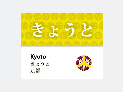 Kyōto minicard card japan kyoto logo minicard pattern