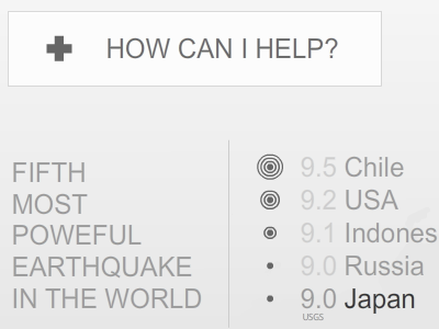 Great Tohoku earthquake minisite earthquake japan sendai tohoku tsunami