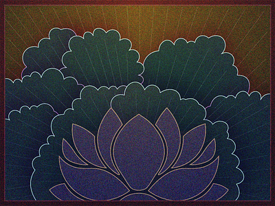 Lotus dither flower glow illustration lotus nature spiritual vector