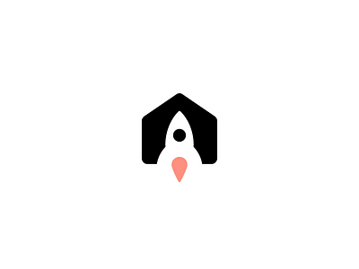 Launch House logo mockup #1 accelerator coliving community coworking entrepreneurship hacker house house incubator launch launch house rocket startup