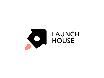 Launch House logo mockup #2 accelerator community entrepreneurship hacker house house incubator launch logo rocket startups