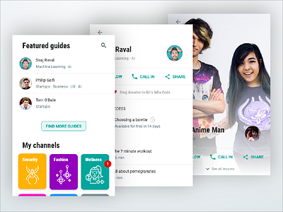 Guides app edtech education learning ui