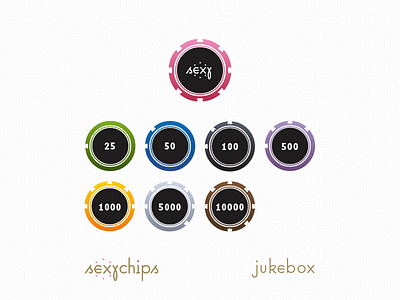 {jukebox} poker chips