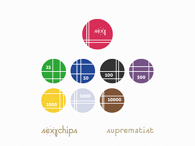 {suprematist} poker chips