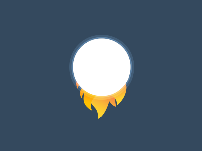 Smash Out! Icon android app app arcade arcade game ball blue branding clean design fire flame flat game icon icon app icon design orange simple simple design smash