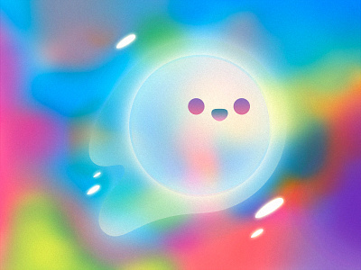 Hello,dribbble~(⁎⁍̴̛ᴗ⁍̴̛⁎) cute ghost illustration