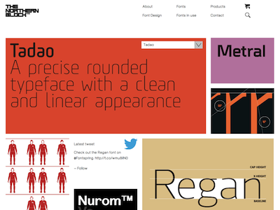 The Northern Block Website typography