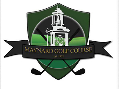 Maynard Golf Course Logo badge banner golf green logo