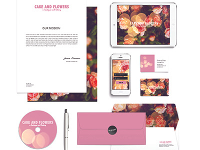 Cake & Flowers floral pink thinkpink
