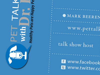Pet Talk business cards branding business cards