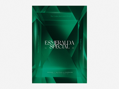 Esmeralda brand coffee design emerald green illustration poster