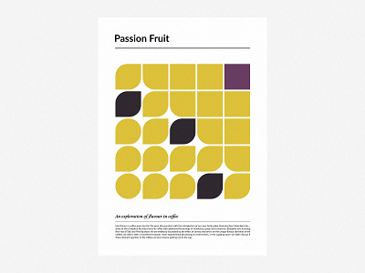 Passion Fruit bauhaus branding coffee design food fruit illustration illustrator photoshop poster shapes