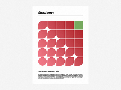 Strawberry abstract bauhaus branding coffee design food fruit illustration illustrator photoshop poster shapes strawberry