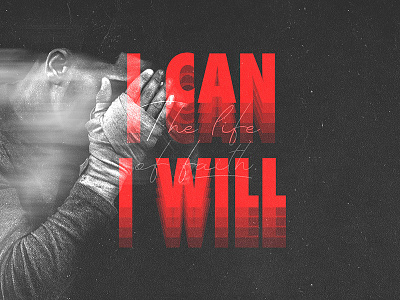 I CAN. I WILL. boxer church design faith illustration lettering red sermon typography