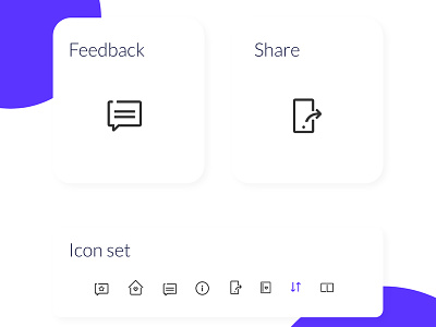 Icons app app app design bold design digital feedback flat icons icons pack iconset minimal product set share ui ux vector visual design