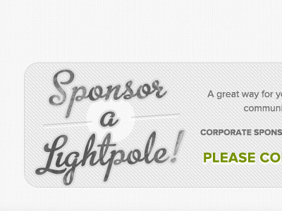 Sponsor a Lightpole!