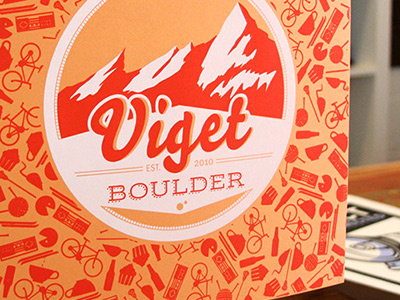 The finished, printed product! boulder illustration screenprint viget