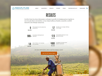 feed the future - results nonprofit storytelling ui