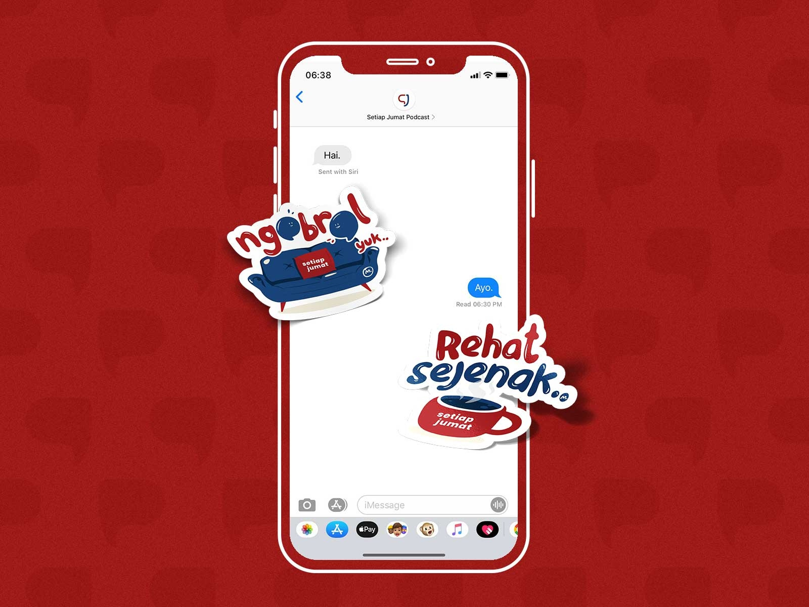 iMessage / Whatsapp Stickers for Setiap Jumat by Melissa on Dribbble