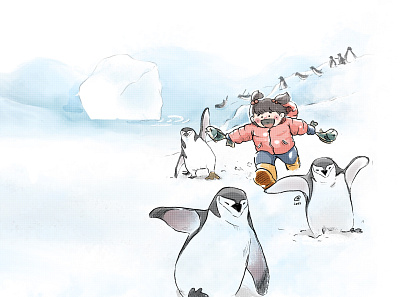 World Penguin Day illustration children book illustration childrens illustration drawing illustration penguin