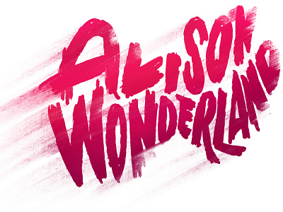 Alison Wonderland alison wonderland branding design logo music music art red texture type typo typografi typography