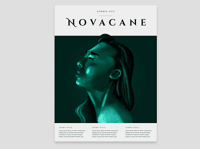 Novacane Magazine branding design illustration magazine portrait portrait art poster poster design procreate texture typography