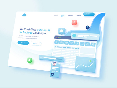 Cloud Service - Landing Page Design