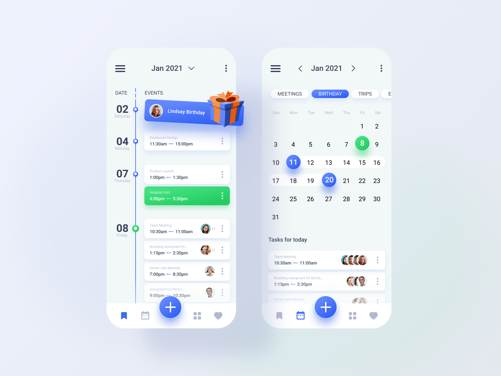Calendar App Design by Andrii Perevoznik on Dribbble