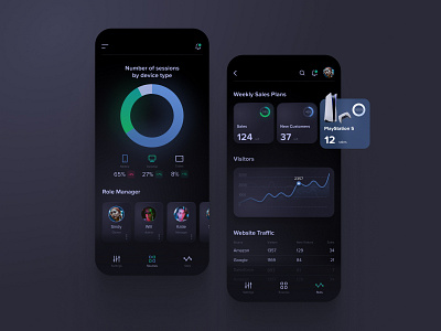 Online Shop App Analytics Design admin panel analytics android app chart dark dashboard data design graph ios mobile product seo service shop statistics stats ui ux