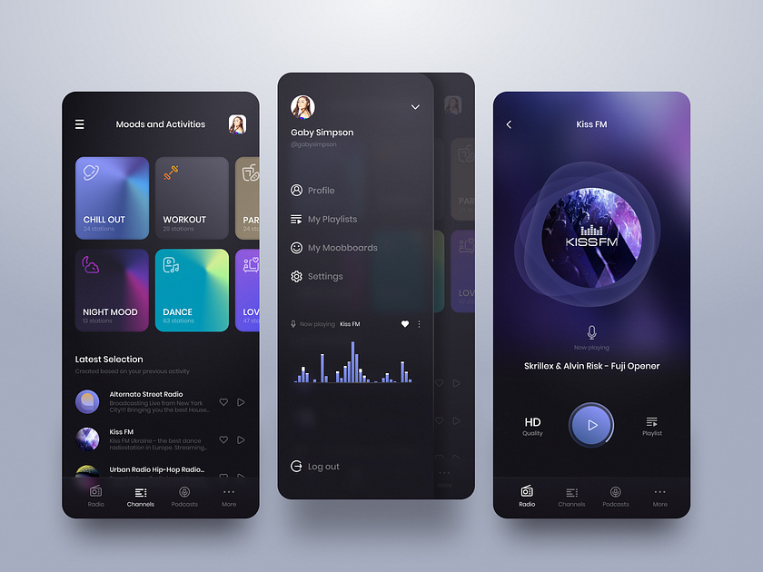 Music Radio Mobile App by Andrii Perevoznik on Dribbble