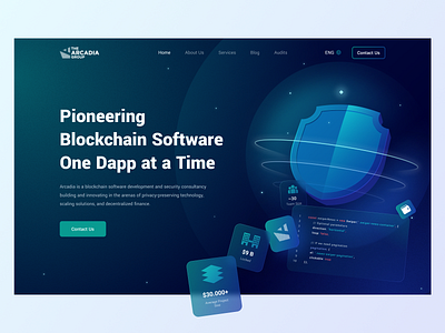 Landing Page for Blockchain Development and Security Company