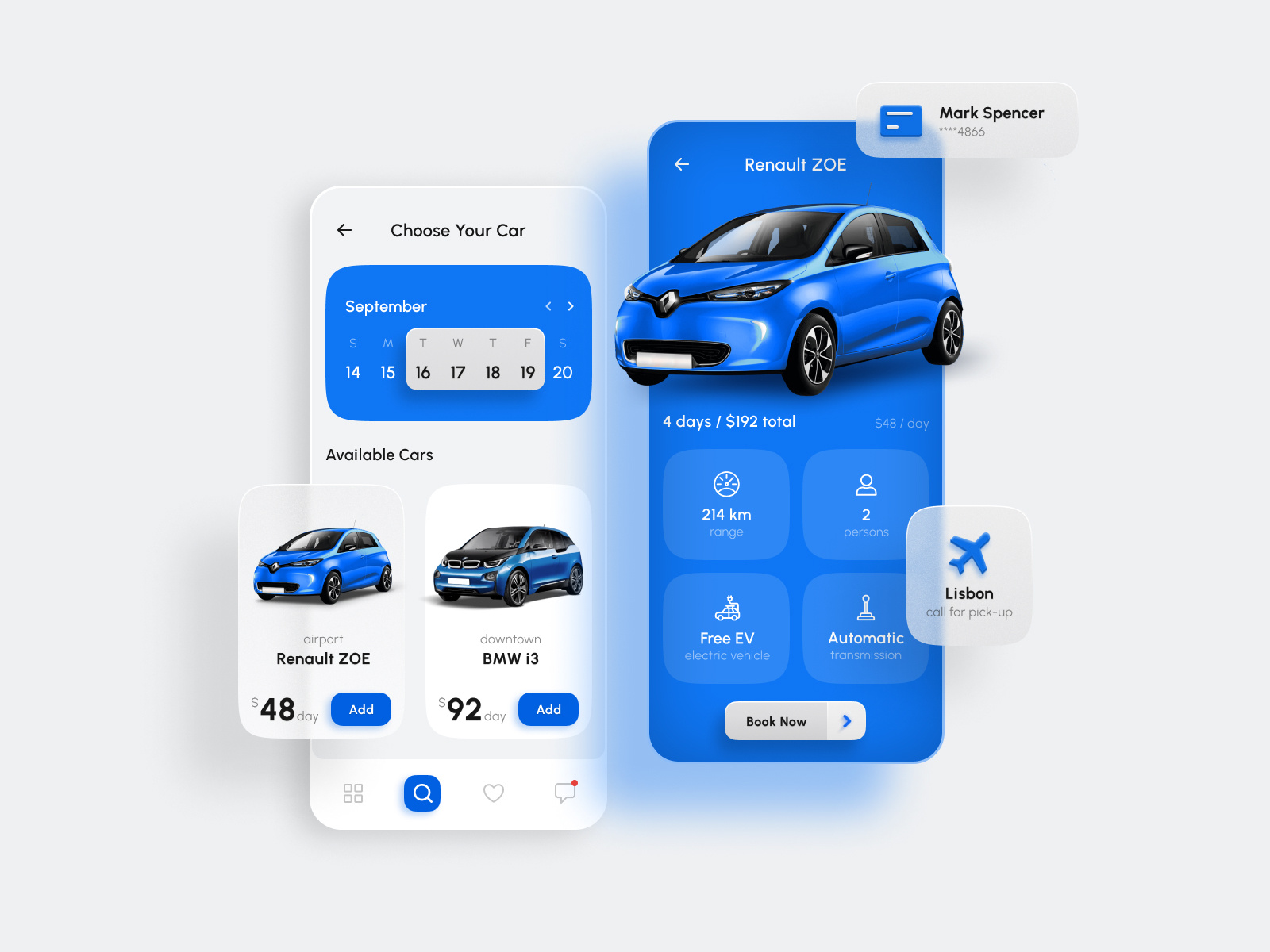 Car Rental App Design by Andrii Perevoznik on Dribbble