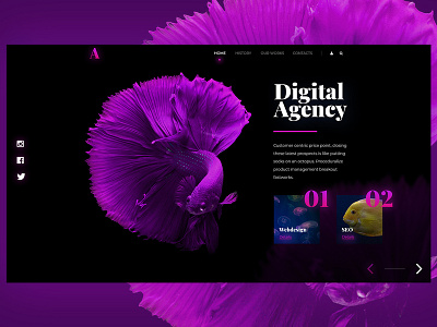 Digital Agency branding clean design landing logo site typography ui ux vector web website