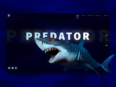 Predator series hero image concept. clean design illustration landing logo site typography ui ux vector web website