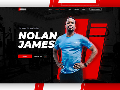 Fitness Trainer Personal Website branding clean dark design fitness landing site sport typography ui ux web