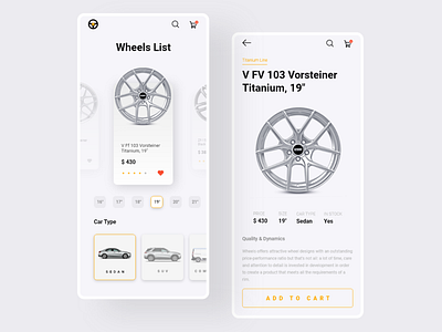 Wheel Shop App