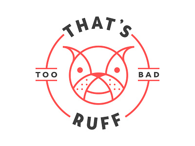 Ruff Stuff dog geometric illustration pun seal