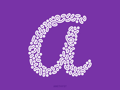 A 2d art 36daysoftype 36daysoftype01 36daysoftype2021 amethyst gema illustration morado path purple purpura script vector