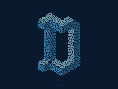 D 36daysoftype 36daysoftype04 36daysoftype2021 blue denim geometic illustration jeans letter vector