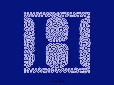 H 36daysoftype 36daysoftype2021 blue digital illustration han purple illustration serif vector