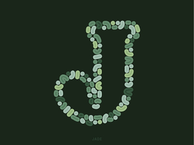 J 36daysoftype 36daysoftype2021 digital illustration green illustration jade letter serif vector verde