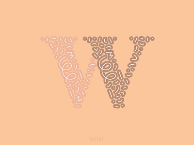 W 36daysoftype 36daysoftype2021 beige cream digital illustration illustration letter serif vector wheat