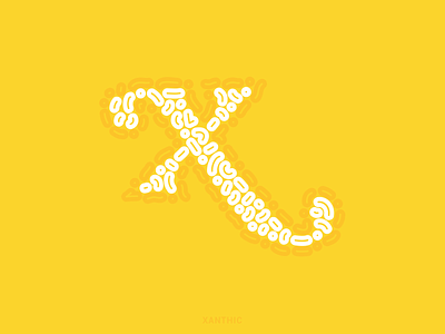 X 36daysoftype 36daysoftype2021 digital illustration illustration letter pollen serif vector xanthic yellow yellow images yellow logo
