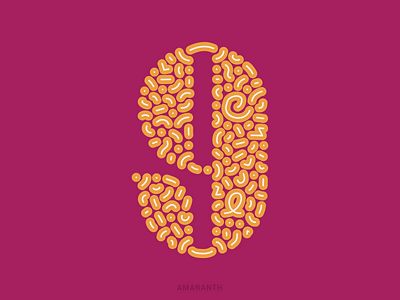 9 36daysoftype 36daysoftype2021 amaranth digital illustration illustration letter pink serif vector