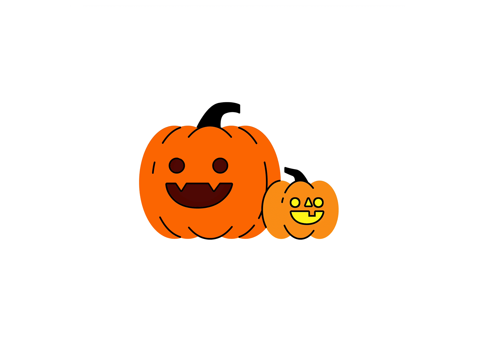 Spooky pumpkin animation cat chilltober halloween illustration inktober inktober2019 invision studio invisionstudio pumpkin pumpkins